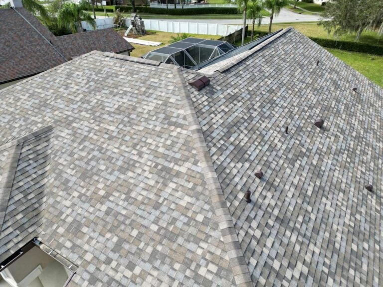 Close-up of a shingle roof