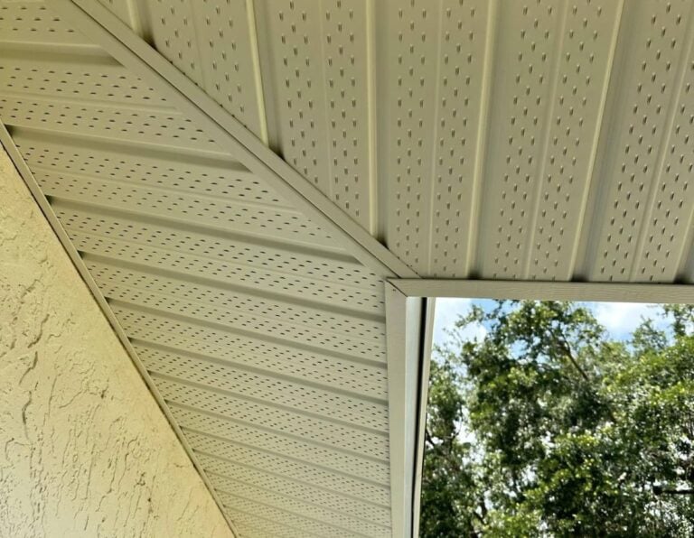 Close-up on soffit