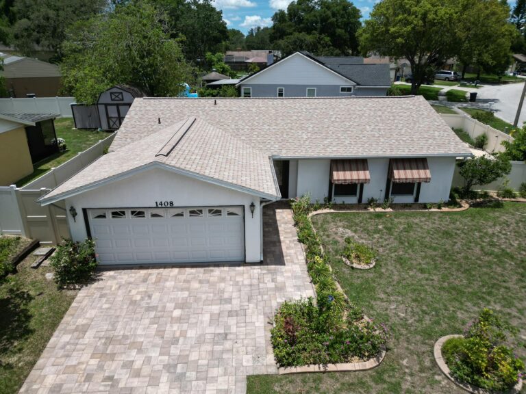 House with a new shingle roof