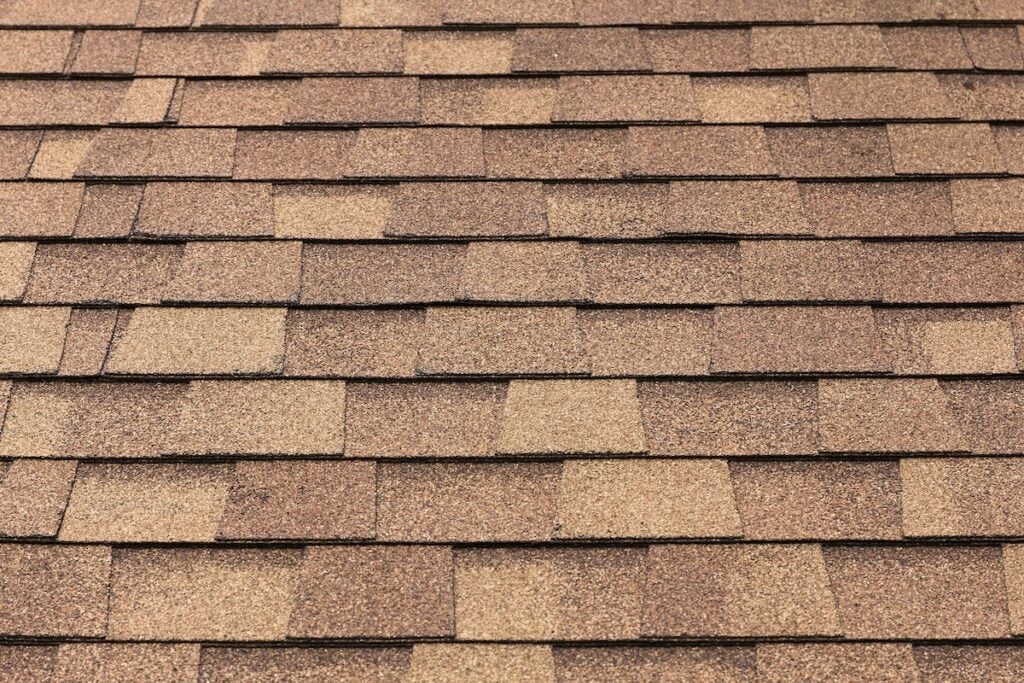 Brown tile roof  background. Vintage tiles texture.